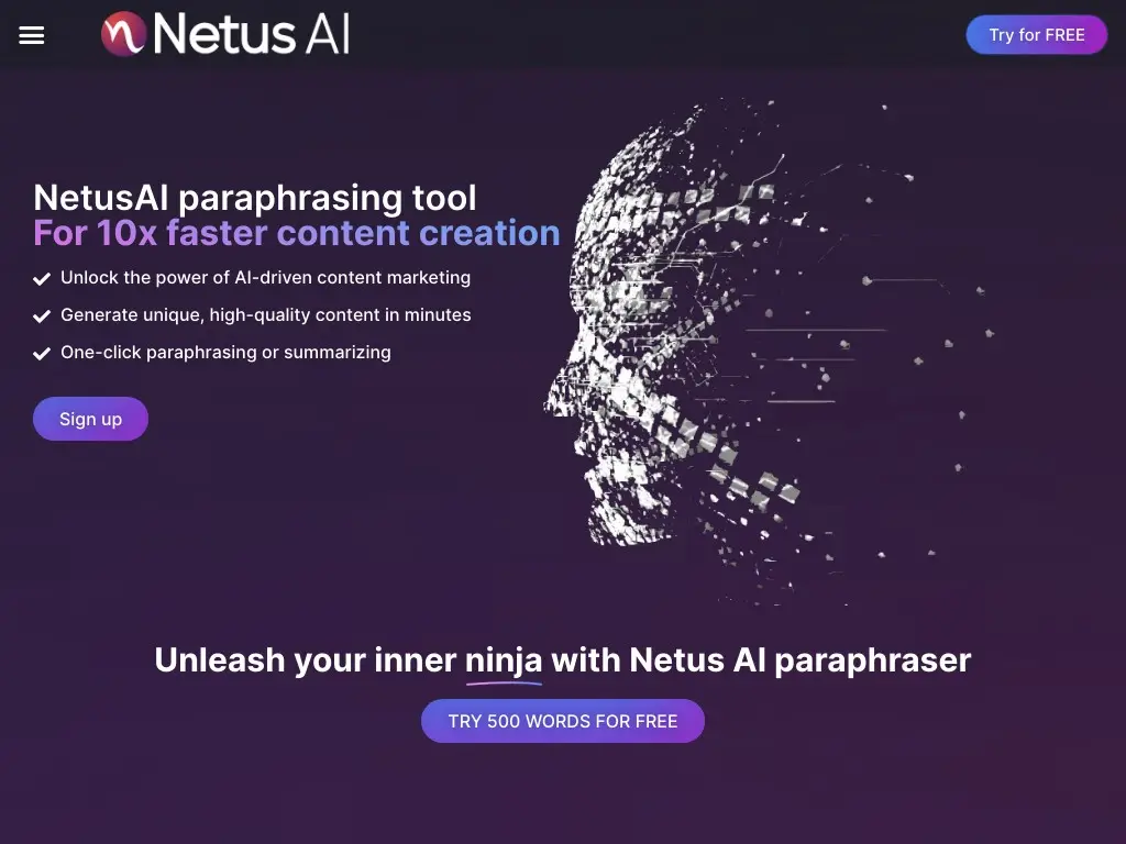 NetusAI Paraphrasing Tool _ Undetectable AI Paraphraser